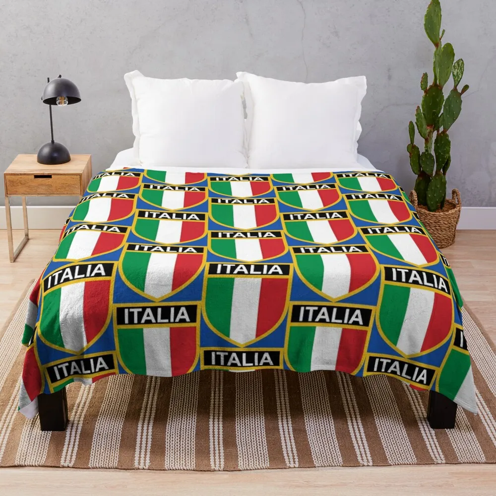 ITALIA Italy Italian Flag Tricolore Scudetto Throw Blanket Blanket Fluffy Blanket Sofa Blanket For Baby