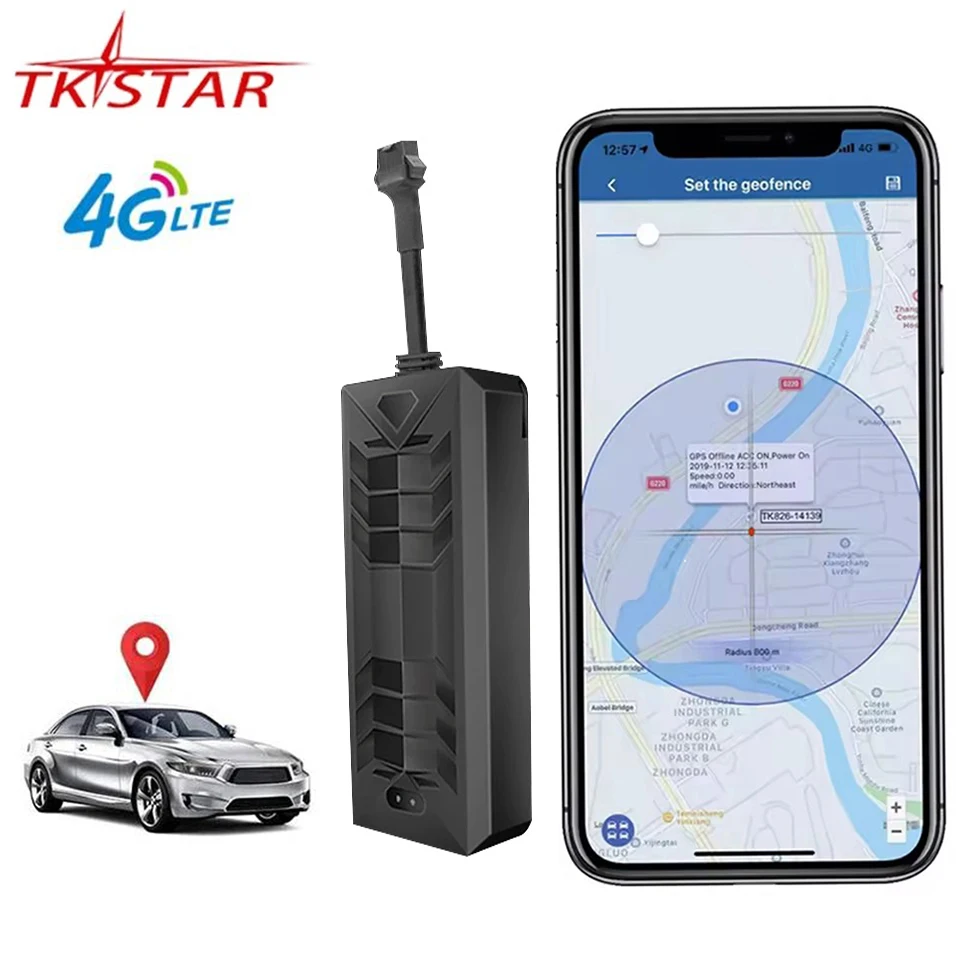 

TKSTAR TK806 Car GPS Tracker 4G Vehicle GPRS Locator Remotely Cut Off Oil Motorcycle Realtime ACC Alert Lifetime Free Web APP
