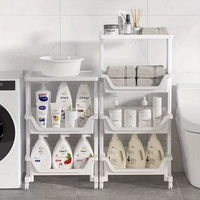 Bathroom Storage Rack, Office Storage Cart, Wheeled Cabinet Cart - Ideal for Office, Living Room, Bathroom & Kitchen