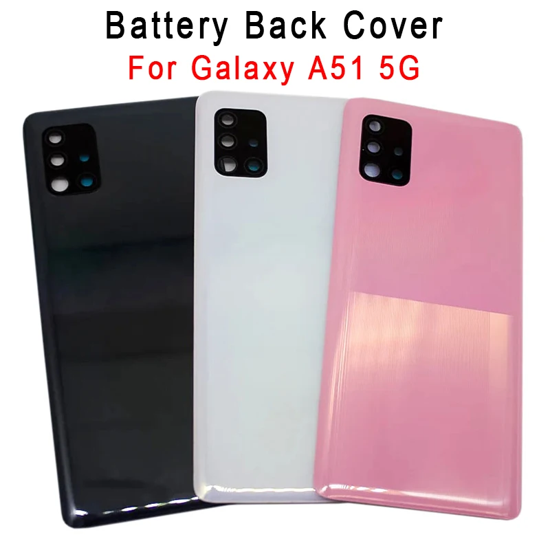 

Для Samsung Galaxy A51 5G задняя крышка батарейного отсека жесткий задний корпус запасные части с объективом камеры для a51 SM-A516U A516F