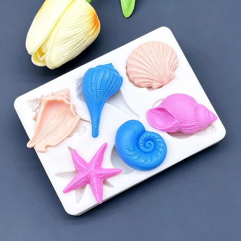 Muschel Muschel Seestern Ozean Silikonform Sugarcraft Schokolade Cupcake Backform Fondant Kuchen Dekorieren Werkzeuge – Detail 3