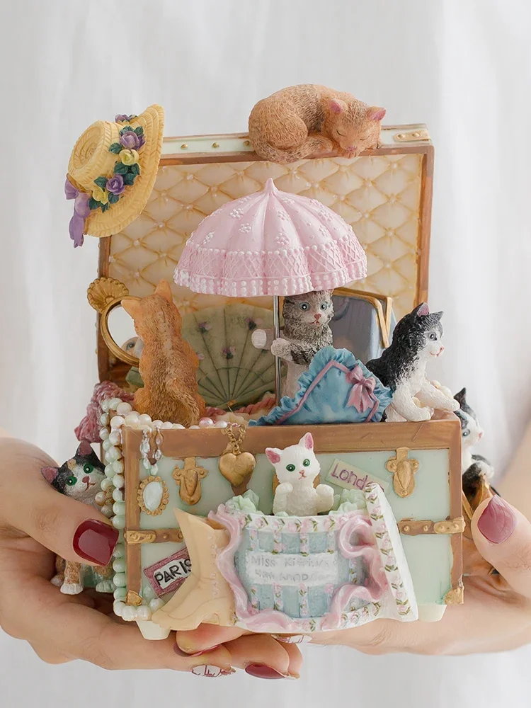 Music Box Dancing Girl Princess Birthday Gift Crystal Ball Carousel Music Box Girl Best Friend Valentine Gift Home Decoration