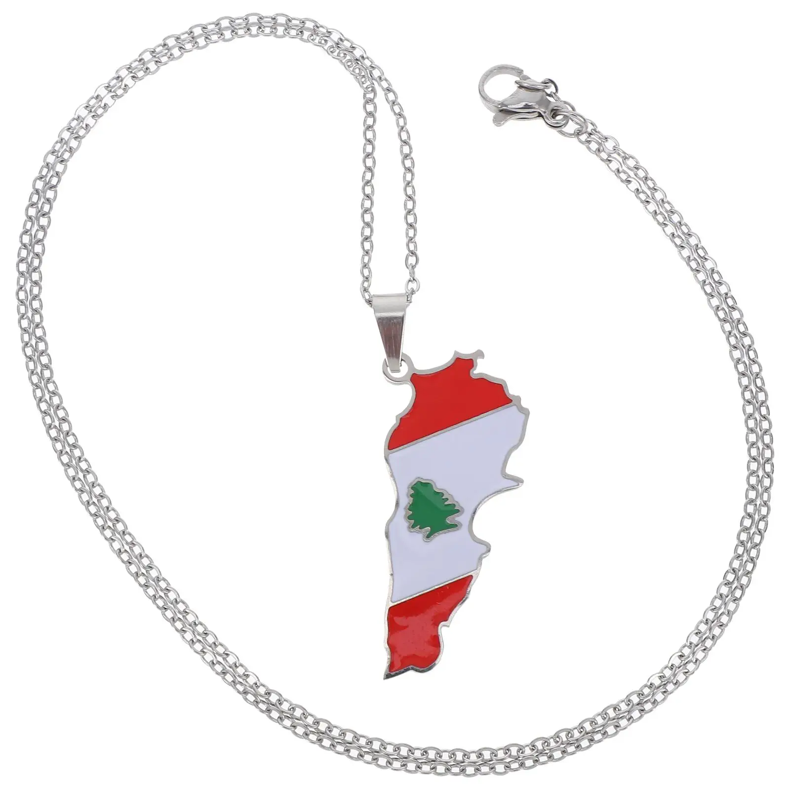 

Lebanon Flag Stainless Steel Map Pendant Keychain Lebanon Flag Choker Titanium Bracelets Men Brooch Pearls Choker Gifts