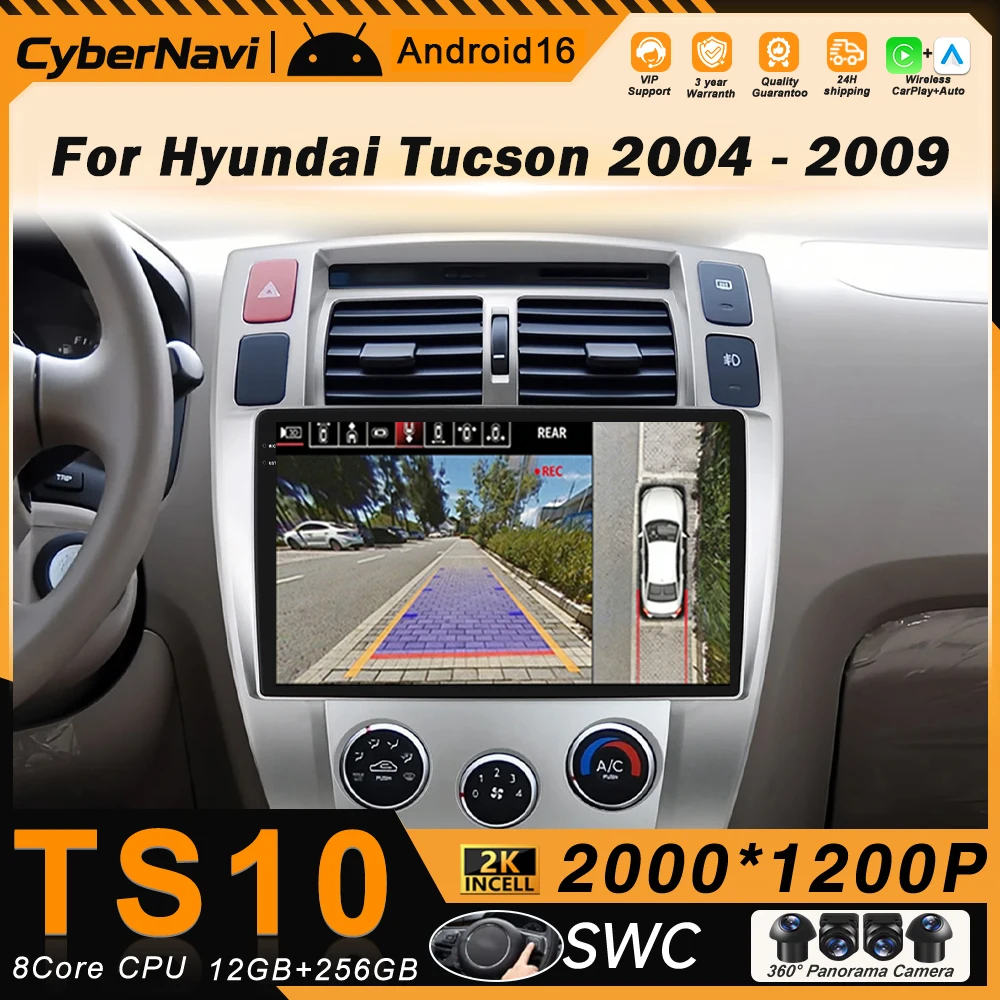 Android 16 Radio For Hyundai Tucson 2006 - 2013 Car Intelligent System 2din GPS Stereo Carplay Head Unit Multimedia Video Player