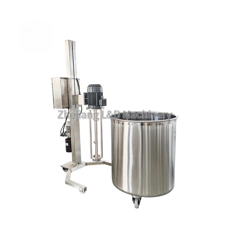 Electric Hydraulic Lift Shampoo Hydrogel High Shear Small Batch Homogenizer