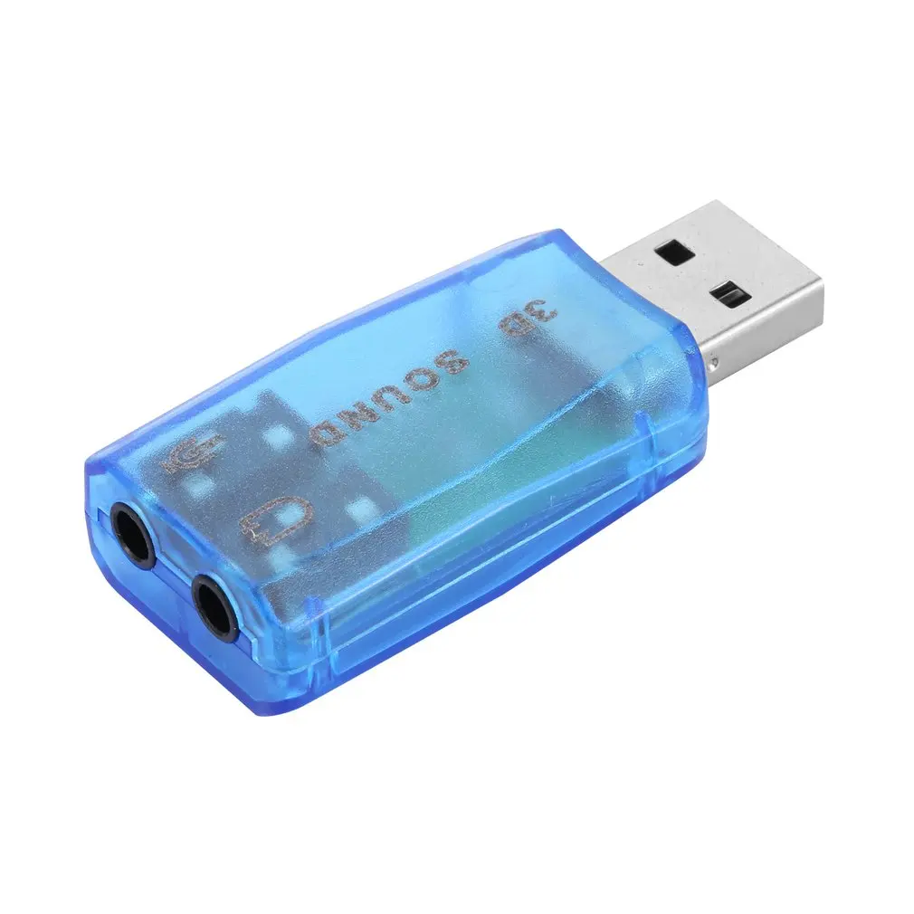

Портативная компактная 3D аудиокарта USB 1,1 Адаптер для микрофона/динамика 7,1 CH объемный звук для ПК компьютера ноутбука