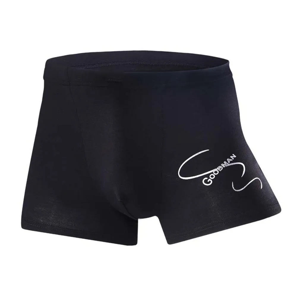 Comfortable Seamless Men's Boxer Briefs Mid Waist Large Size Shorts Underpants Ins Fashion Lingerie English Letter Panties Gifts
