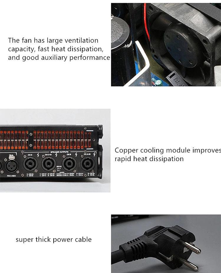 Professional FP10000 4x1350W 4CH Audio Power Amplifier