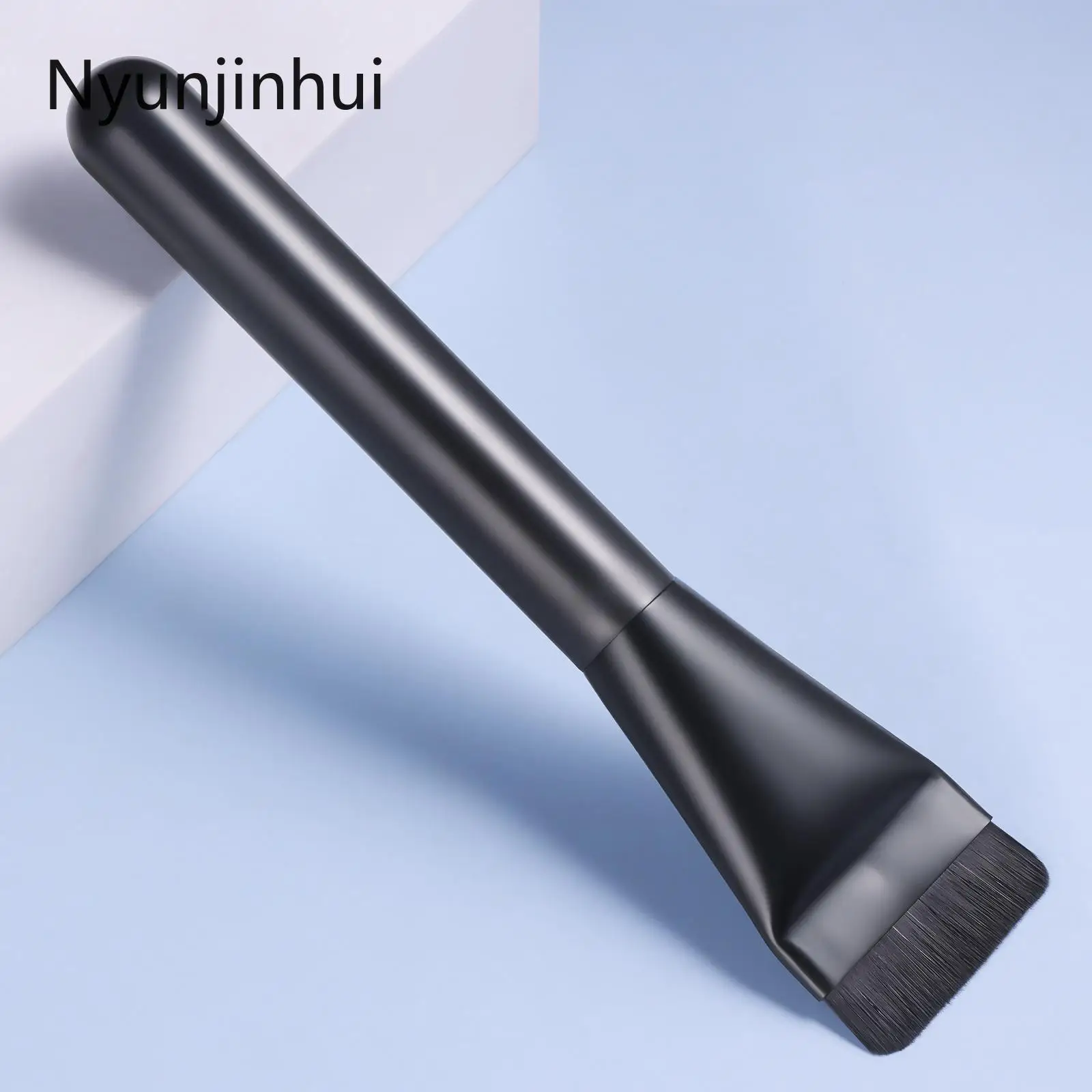 Brocha de base ultrafina, brocha correctora sin rastro, cepillo para máscara, cabeza plana, sin polvo, herramientas de belleza para el cabello suave, brocha de maquillaje