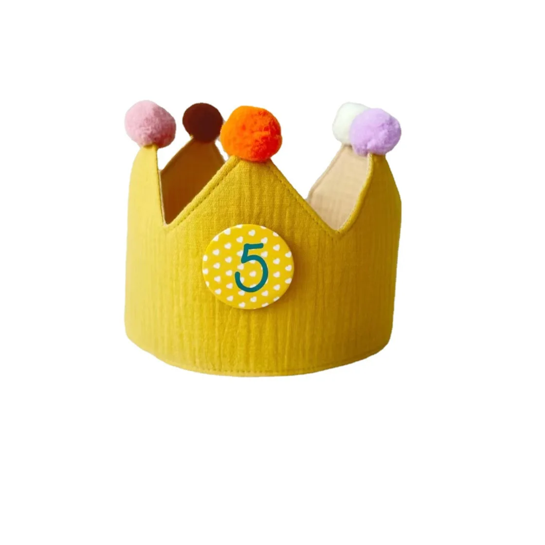 Handmade Birthday Party Hat Boys Girls Novelties Children Hat Interchangeable Numbers Crown1-8Years Adjustable Size Party Decor