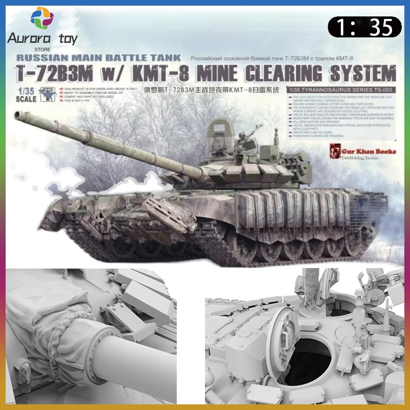 

MENG 1/35 T-72B3M Battle Tank KMT-8 Mine Clearance System TS-053 Assemble Tank Model Uncolored Collectible Custom Plastic Gifts