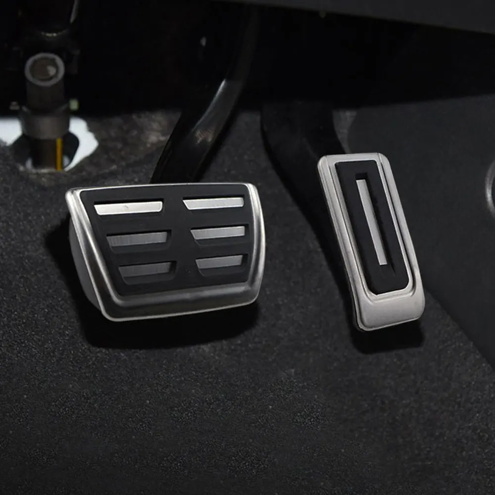 Stainless Steel Car Pedals Accelerator Gas Foot Brake Pedal Pad Cover for Volkswagen VW Multivan T5 T6 Caravelle T6 Accessories