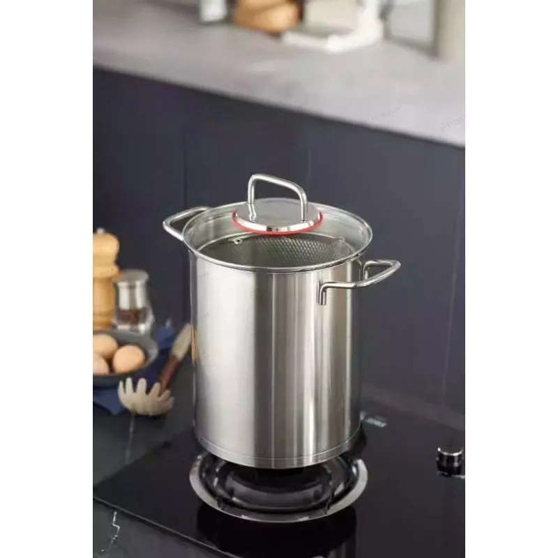 

Утолщенная кастрюля для супа из нержавеющей стали 304 с корзиной для жарки, также подходит для приготовления спаржи.