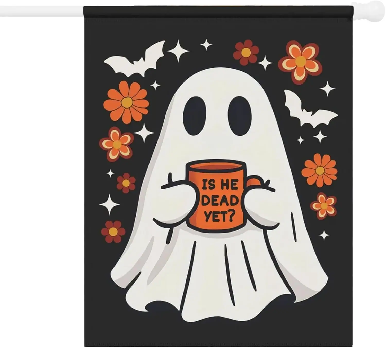 Halloween Ghost Garden Flag 12x18