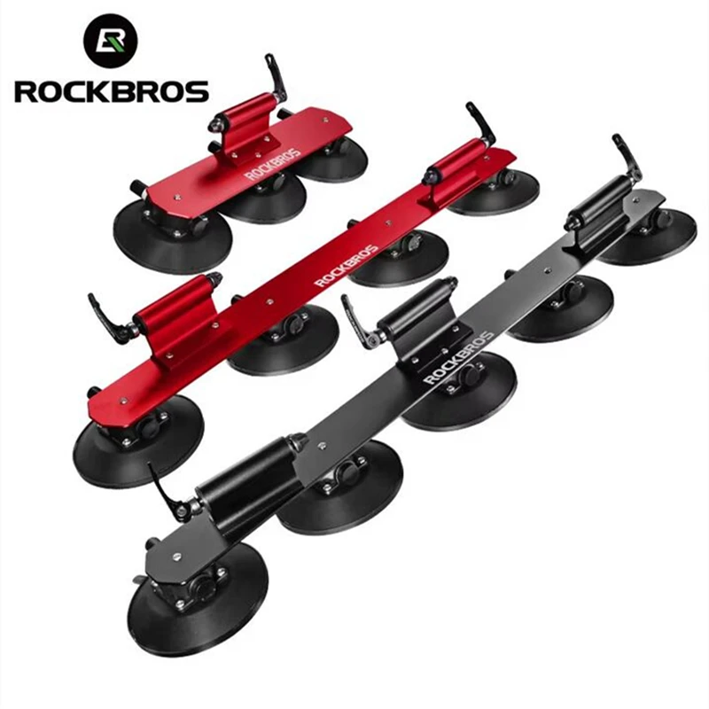 ROCKBROS Bike Rack For Car Carrier Bicycle Suction Cups Roof-Top Trunk Bike Roof Holder Quick MTB Mountain Road Bike Accessory