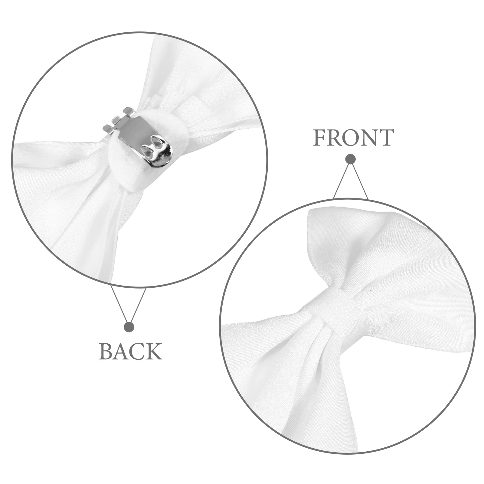 2 Pcs Bow Shoe Buckle Shoes Decor Clamp Bridal Hair Accessories Tie White Cloth Fabric Clip Bride Pearl Heels