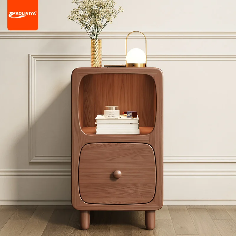 AOLIVIYA Bedside Table 2024 New Narrow Cabinet Simple Modern Home Bedroom Very Narrow Locker Small Apartment Mini Bedside Table