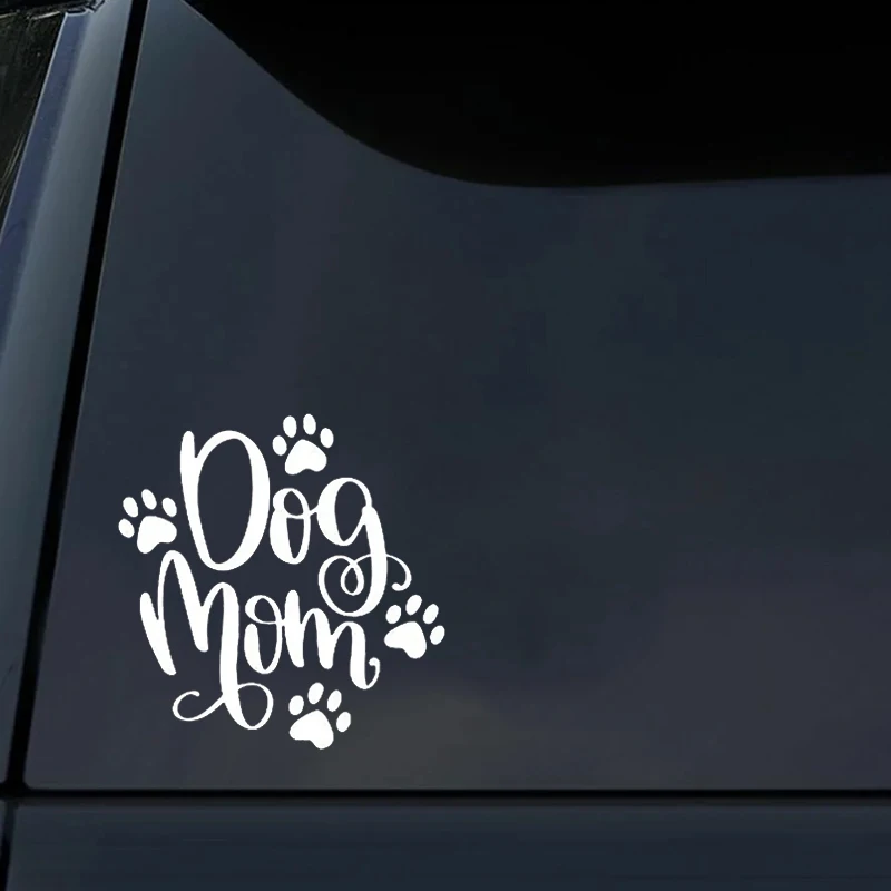 Show Your Love For Your Dog Adorable Dog Mom Vinyl Sticker for Cars Trucks SUVs, 15x15cm