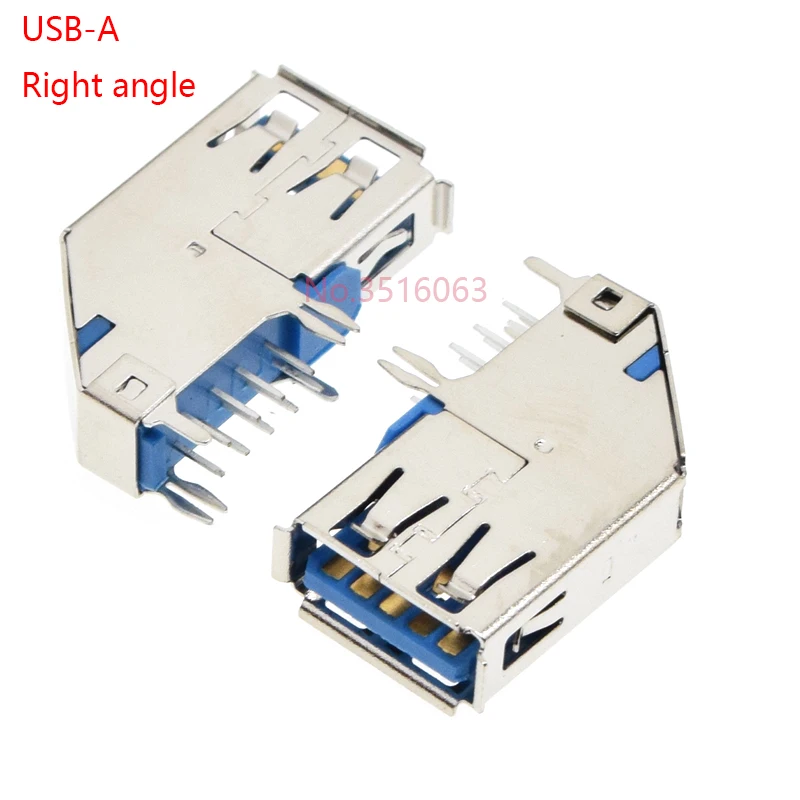 

5 шт. USB 3,0 типа A, разъем для высокоскоростной передачи данных, разъем USB 3,0, гнездо 90 градусов, вертикальный тип Af, USB