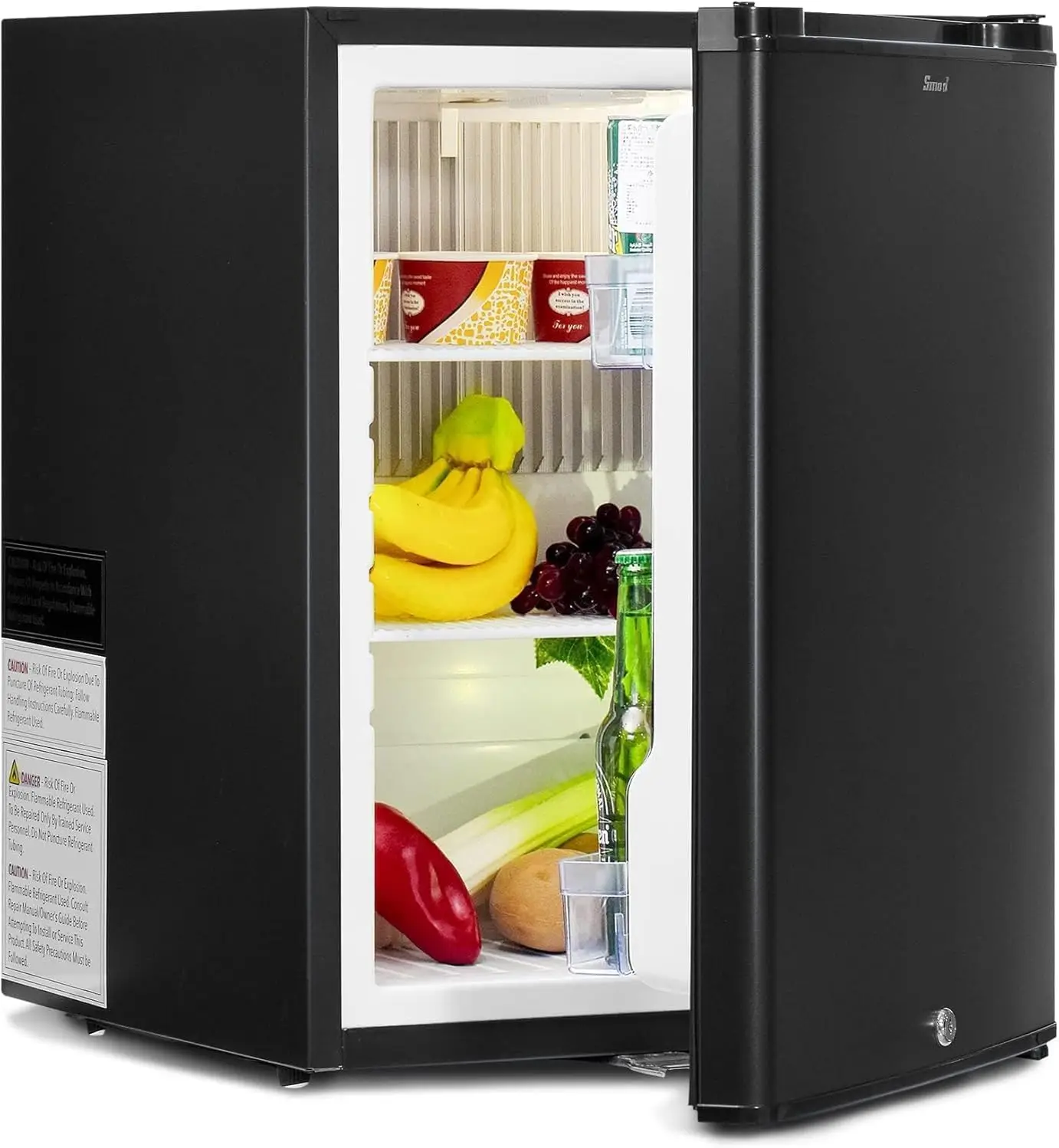 Lockable Mini Fridge 110V/12V for RV Truck Car, Reversible Door, 2.1 Cu.Ft, Quiet Bedroom Dorm Hotel, Customized