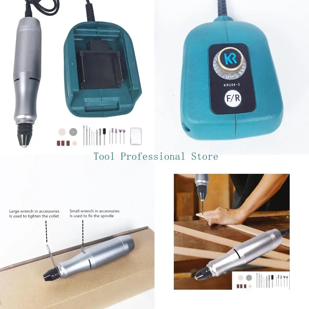 

57QF 20V Electric Grinder Stepless Speed Regulation Electric Drill Miniature Drill Variable Speed Rotary Tool Polishing Machine