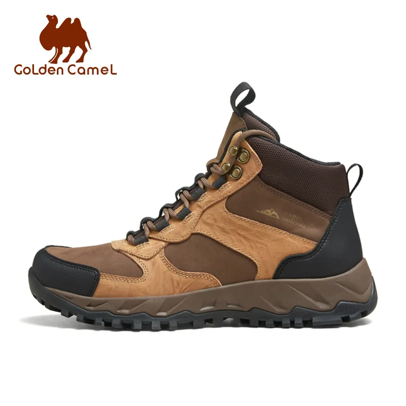 GOLDEN CAMEL High-top Hiking Shoes Outdoor Leather Men\'s Boots Cushioning Light Mountaineering Shoes for men 2023 Winter New