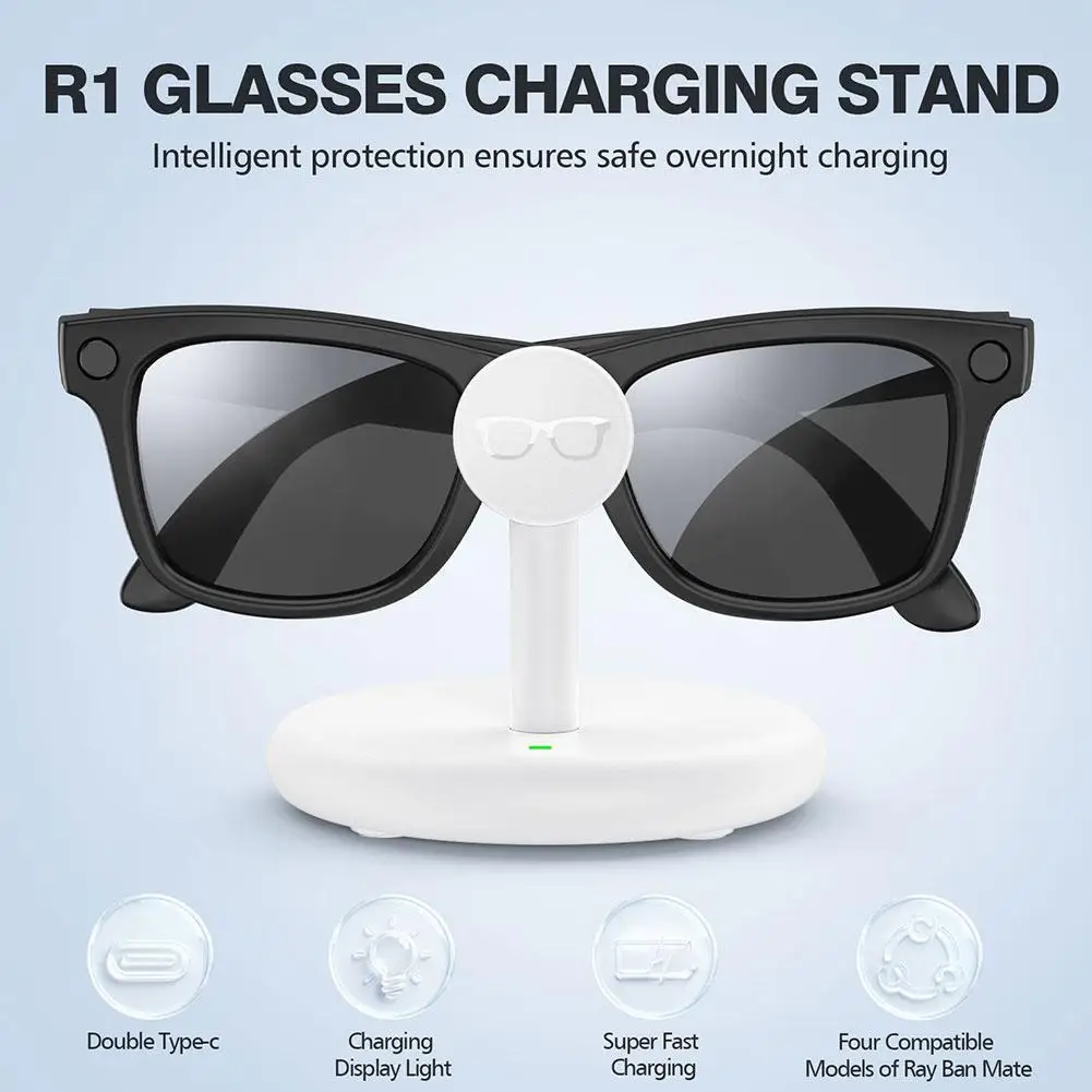

For Meta Smart Glasses Charging Base Headliner Compact USB Portable Charging Charger Base