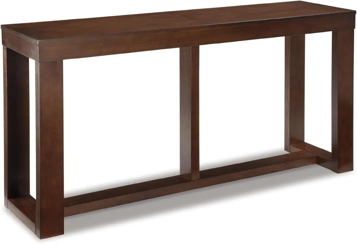 Signature Design by Ashley Watson Mid-Century Rectangular Sofa Table, Dark Brown