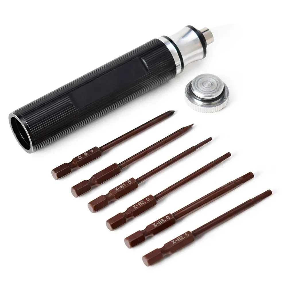 RC Hex Driver Set 6-in-1 Magnetic Hexagonal Allen Metal Screwdriver Wrench Kit Helicopter Car Model Drone FPV Repair Tool