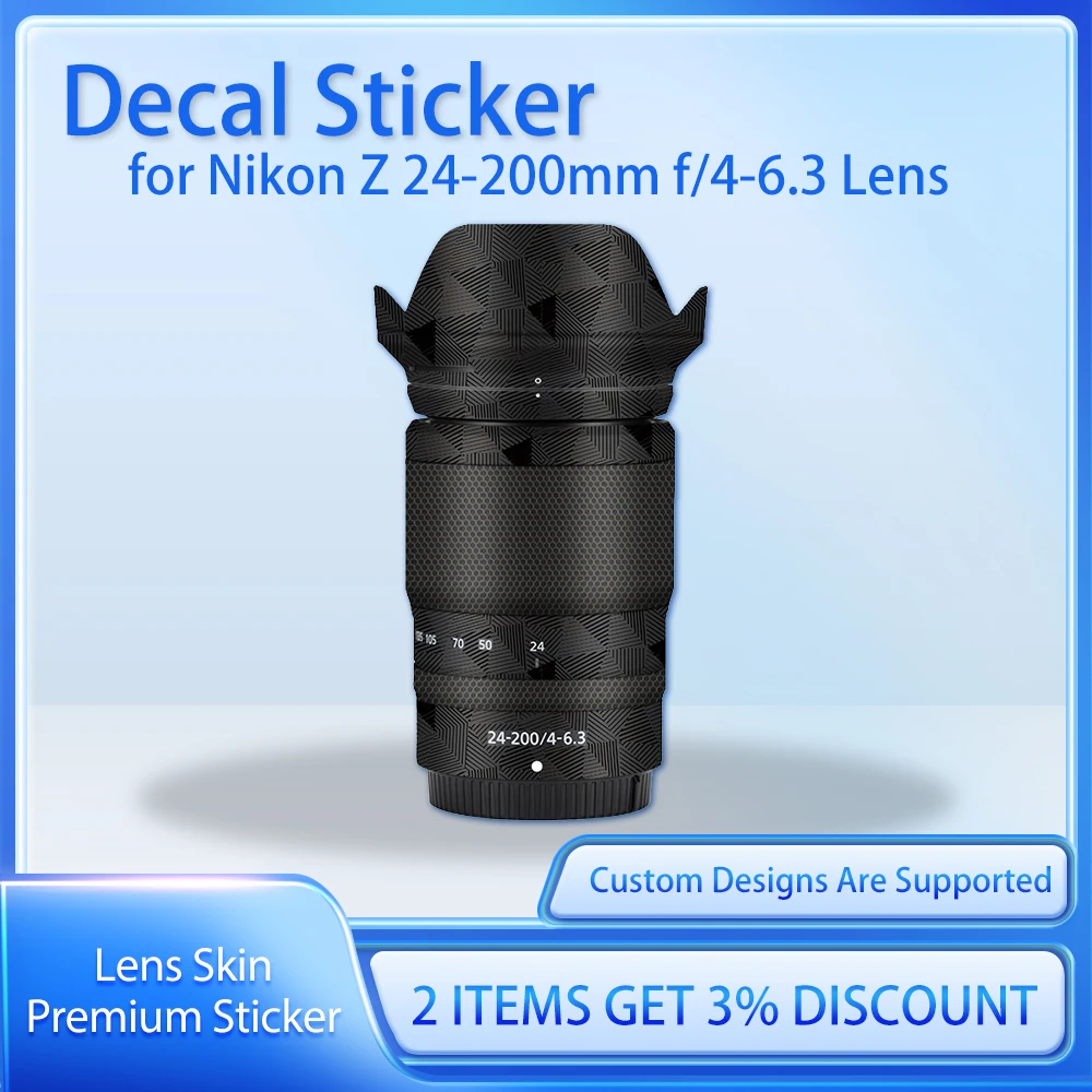

Для Nikkor Z 24200F4 6,3 наклейка на объектив Z24200 Защитная пленка для Nikon Z 24-200 мм f/4-6,3 наклейка на объектив
