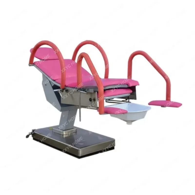 【2026】Electric Gynecological Examination Bed Medical Delivery Comprehensive Electric Pink Pull-out Examination Table