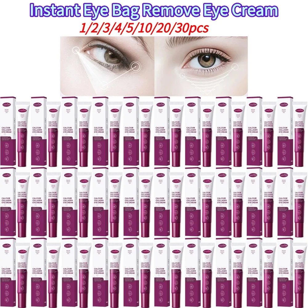 Instant Eye Bag Remove Eye Cream Anti Fat Particles Dark Circles Puffiness Fade Fine Lines Korean Calcium Collagen Eye Cream
