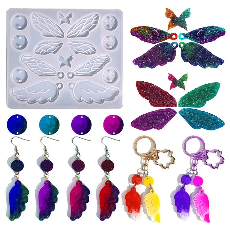 Butterfly Pendant Epoxy Resin Brooch Molds UV Resin Silicone Mold Mould For DIY Earring Keychain Jewelry Craft Making Supplies