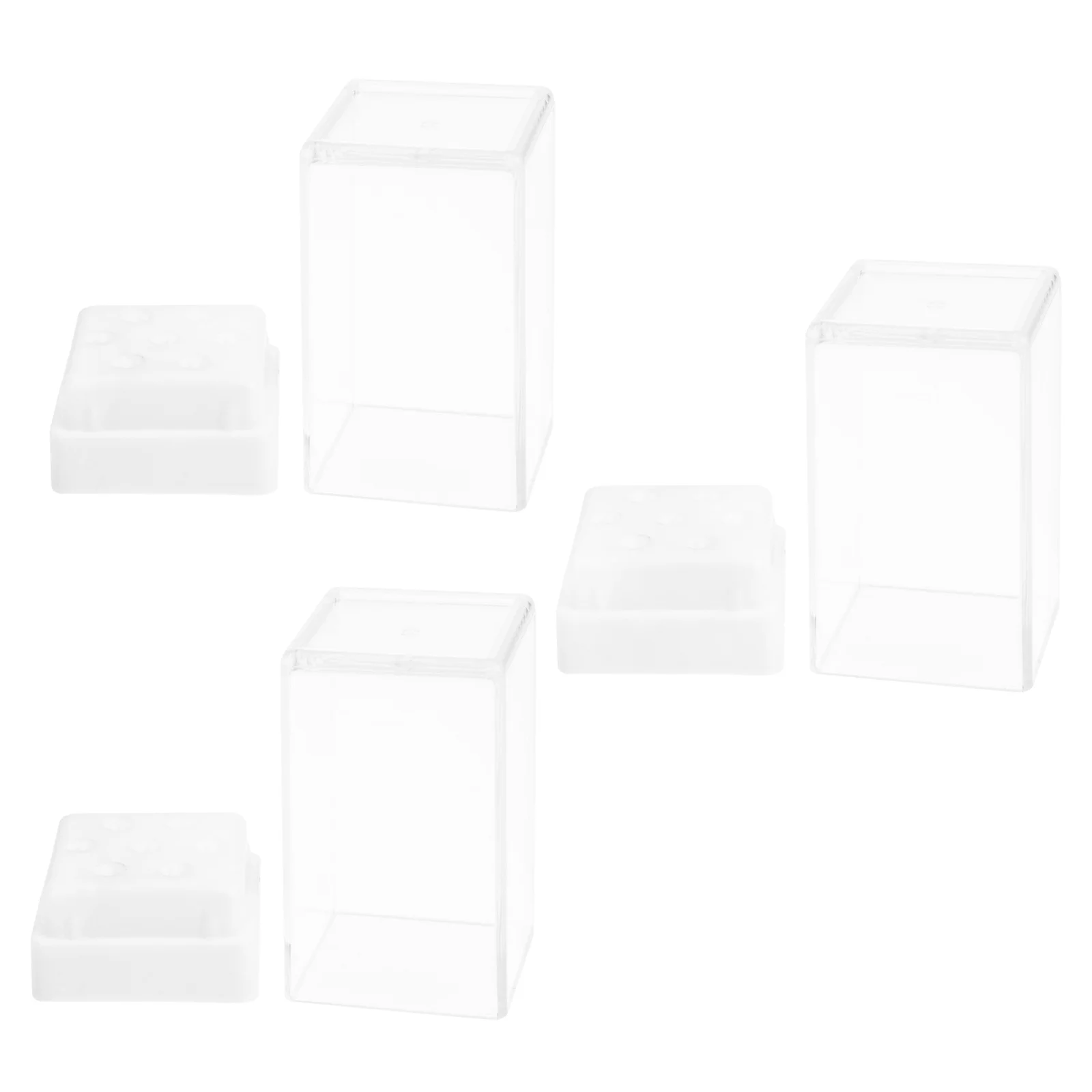 3 قطعة مثقاب صندوق منظم مانيكير طحن رؤساء تخزين حامل مسمار أدوات الرسم دائم البلاستيك مستلزمات صالون الأظافر