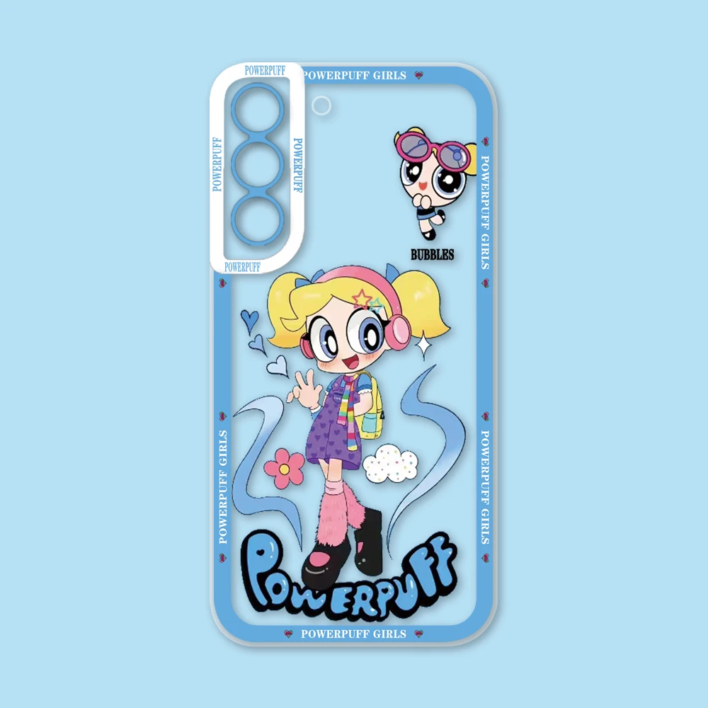 Lovely P-Powerpuff Girls Phone Case For Samsung Galaxy S24 S23 S22 S21 S20 FE Ultra 5G S10 A11 A10S A10 A03 A02 Plus Cover Capa