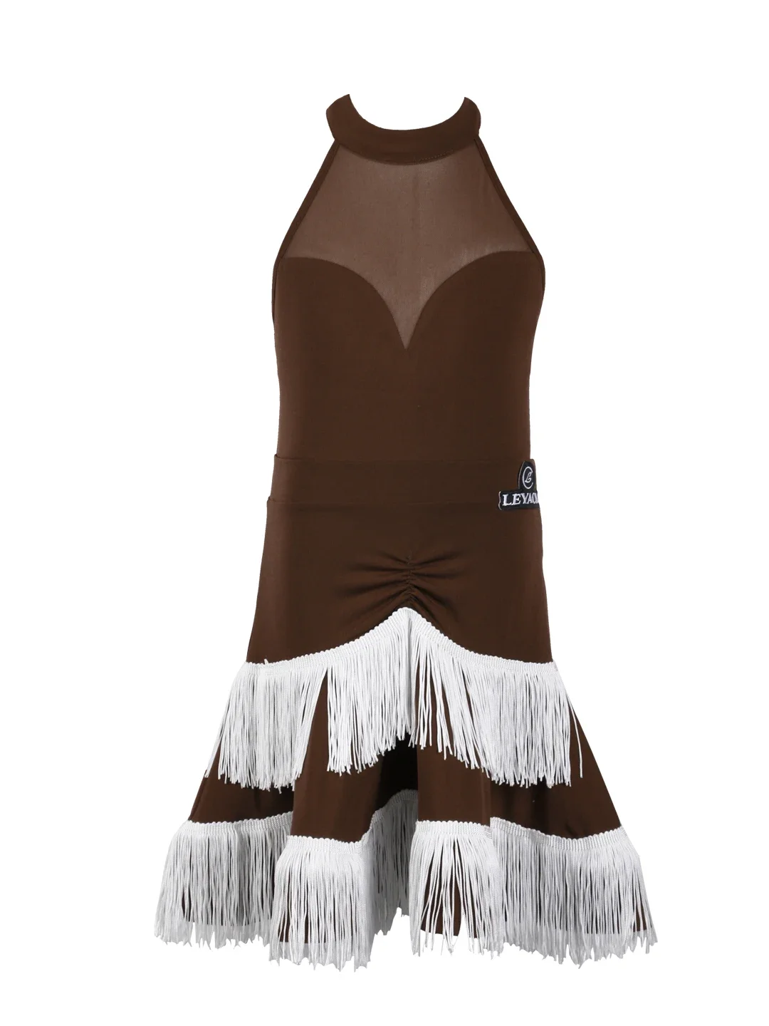 女の子のためのフリンジラタンダンスドレス、ステージパフォーマンス服、rumba、samba、tango、Ballroom、ダンス服、子供服用タッセルスカート