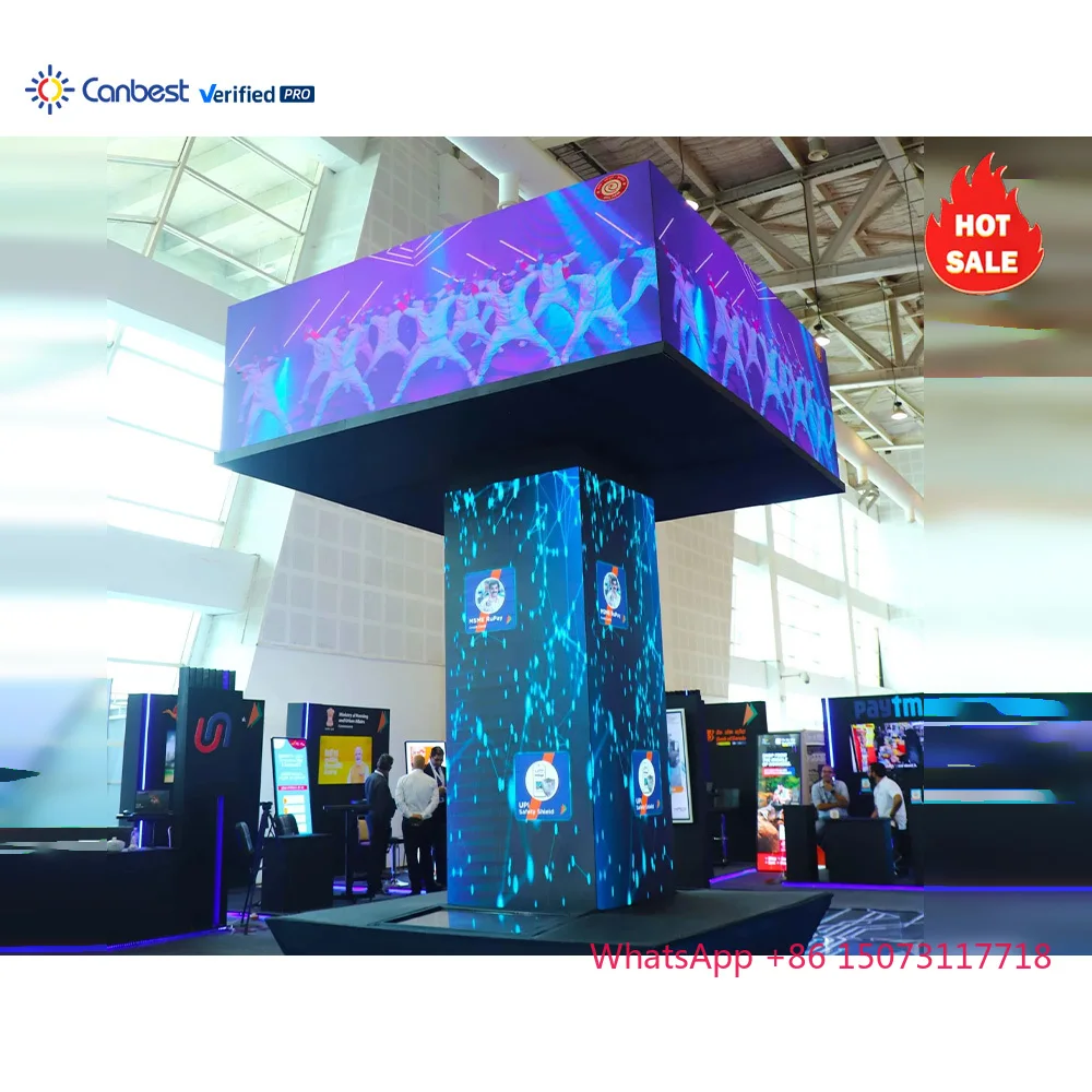 

Крытый P1.9 P2.6 P3.9 3Mx6M 7X3 Потолочный светодиодный экран для ночного клуба 4M X4M Квадратная колонна Угловой светодиодный дисплей Настенный шкаф