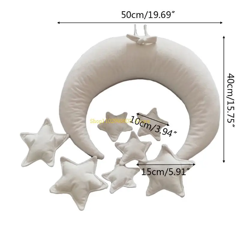 9 قطع/مجموعة من دعائم التصوير الفوتوغرافي لحديثي الولادة وسادة الهلال + مجموعة النجوم J0MF