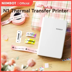 Niimbot N1/B18 Thermal Transfer Label Sticker Printer Mini Label Maker With Ribbon PET Papers For Jewelry Store Cable Cosmetics