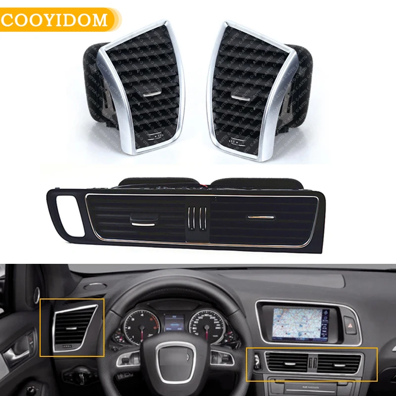 Center Armrest Air Vent Assembly For Audi Q5 2009 -2018 Car Front Air Conditioning Outlet Vent Grille Frame 8R1820902 8R1820951