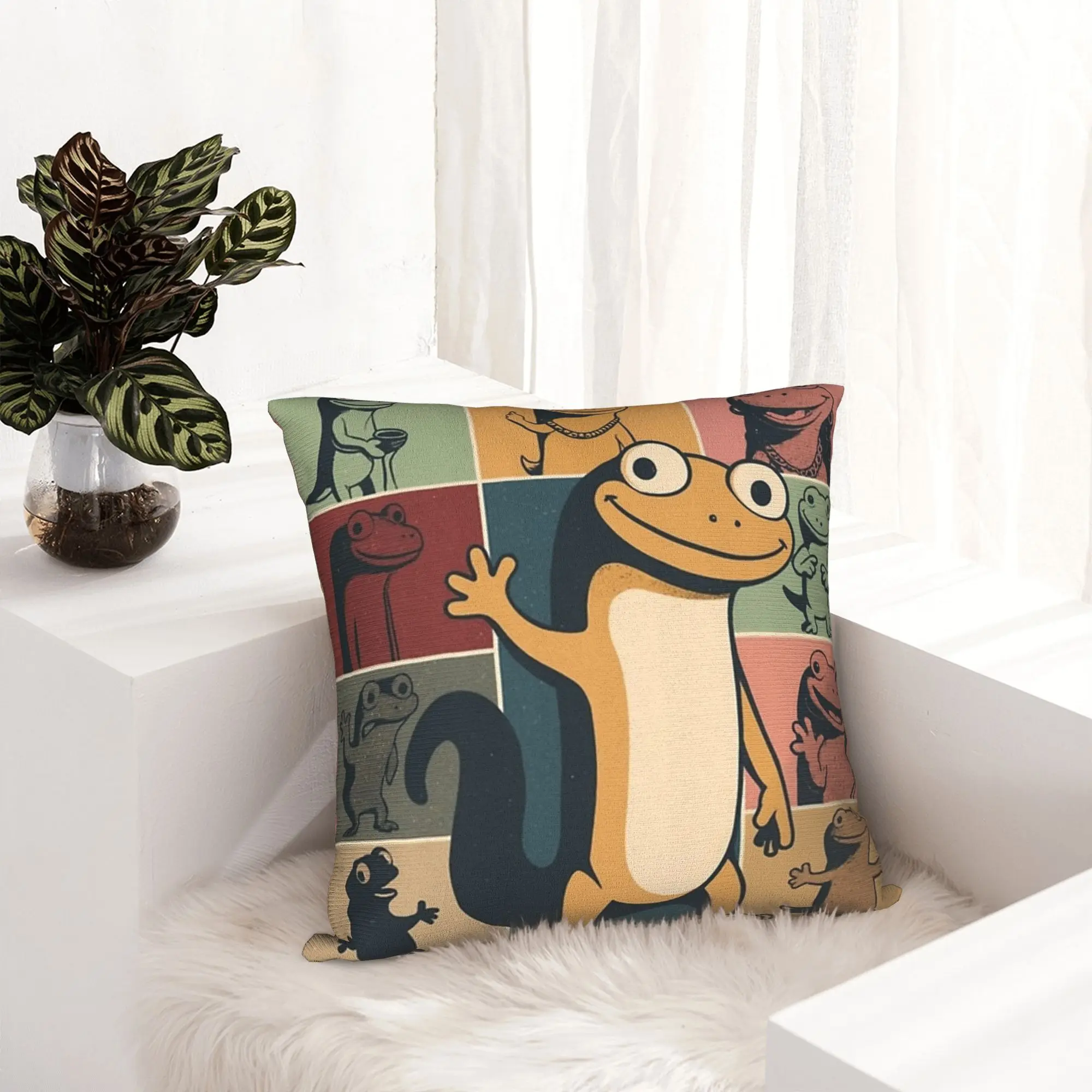

Tom Lizard Hoppers Cartoon Pillowcase Soft Polyester Cushion Cover Decorations Throw Pillow Case Cover Car Square 18''
