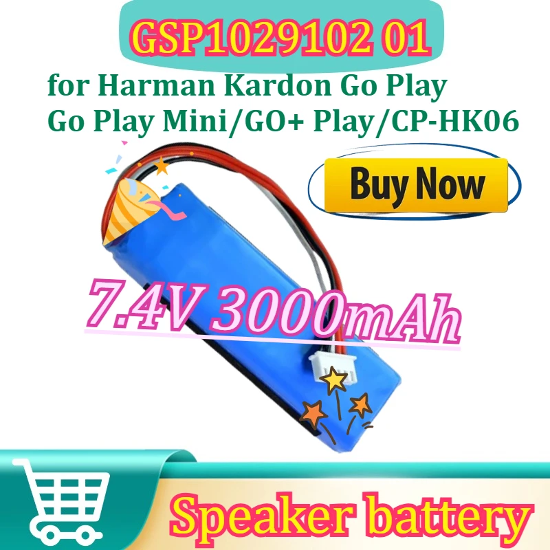 

7.4V 3000mAh Battery for Harman Kardon Go Play, Go Play Mini, GO+ Play CP-HK06, GSP1029102 01