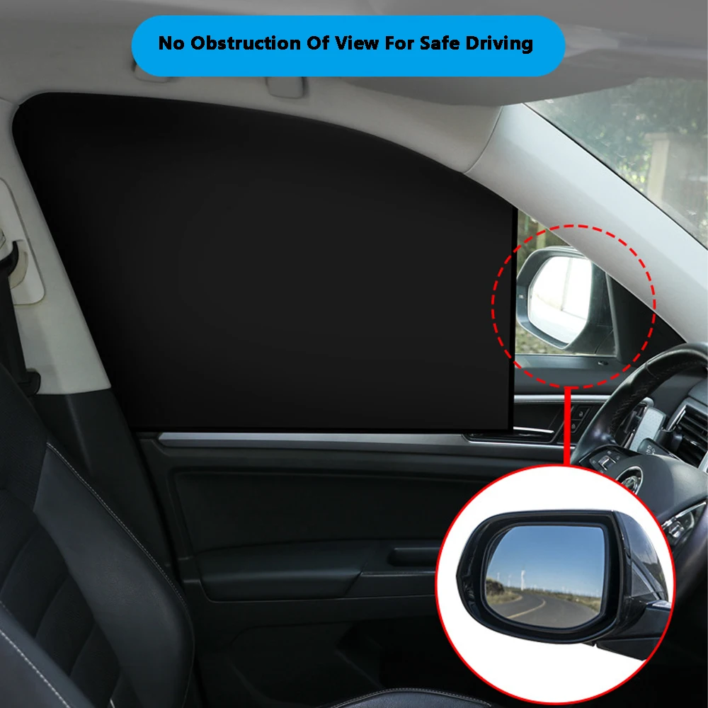 

4pcs Magnetic Car Front Rear Sunshade UV Block Curtains Sun Shield Cover Double Sides Window Sunshade Protector Window Cover