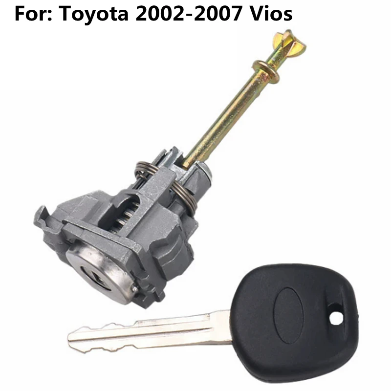 Car Front Left Door Lock Cylinder For Toyota 2002-2007 Vios Auto Door Lock Core Barrel With 1Pcs Key
