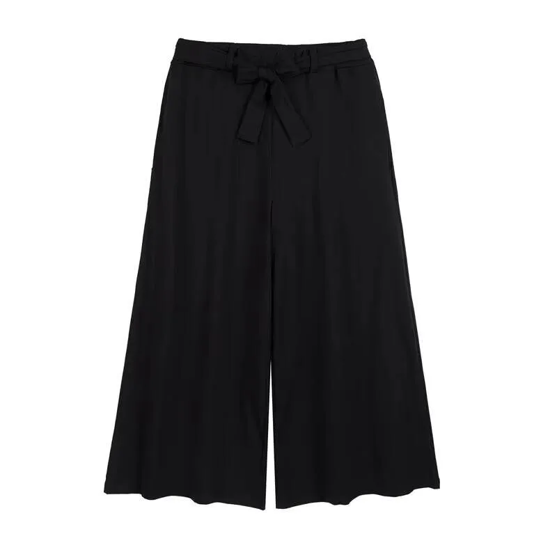 

Culottes Casual Slouchy Men's Pants Summer Wide-Leg Pants Men's Nine Minute Pants Flared Pants Yamamoto Style