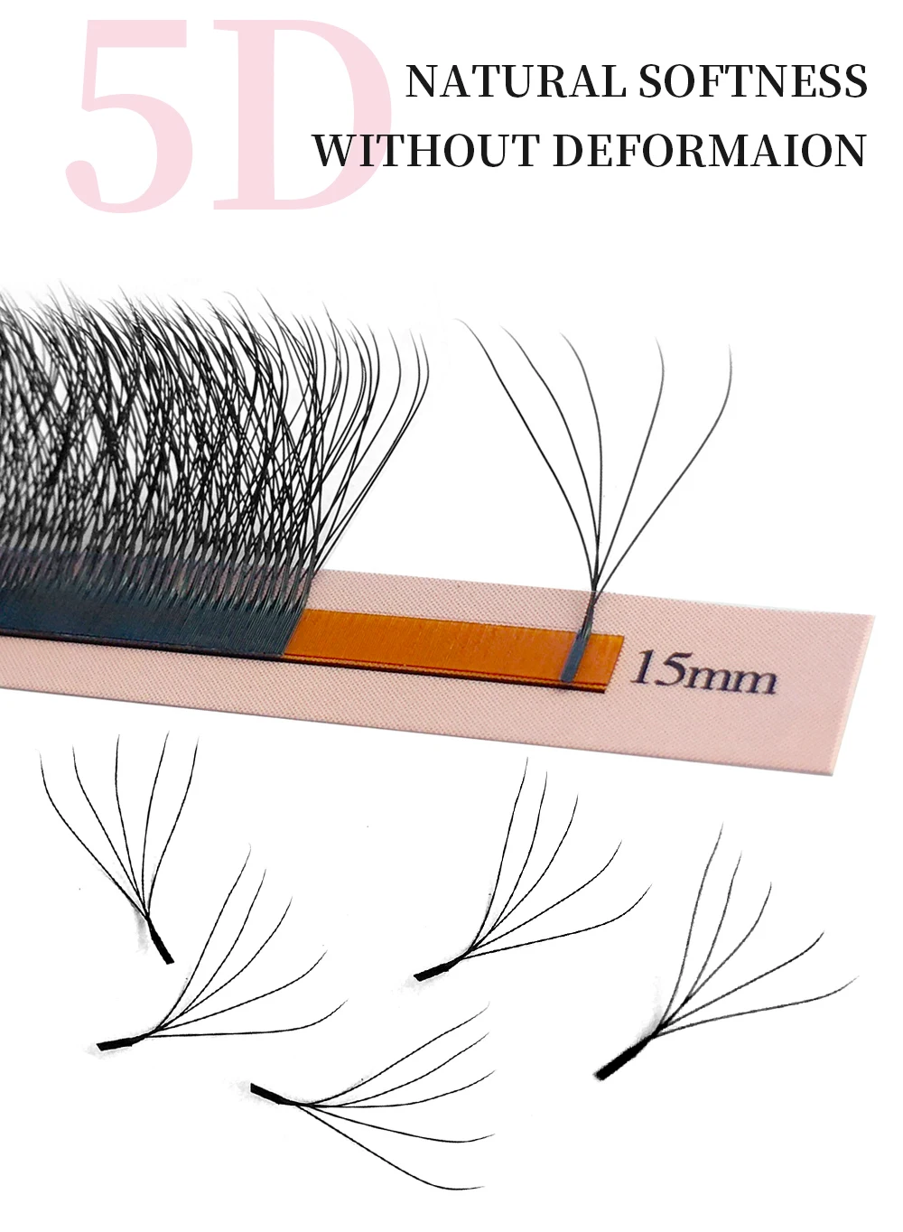 Goddess YY W-förmige Wimpern 2D 3D 4D 5D 6D 7D 8D Automatisch blühende vorgefertigte Fächerwimpern Extensions Natürliche Einzelwimpern – Detail 5