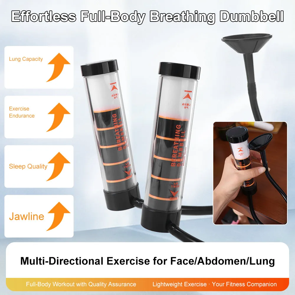 

Resistance Breathing Dumbbell Lung Respirator Health Respiratory Trainer Muscle Trainer Adjustable