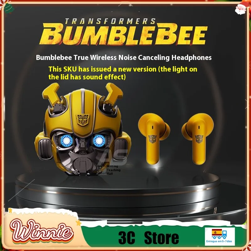 Transformers Earbuds H1 High-Quality Genuine Bluetooth Earphone Cool Bumblebee Mecha-Shaped Headset High Quality Zinc Alloy