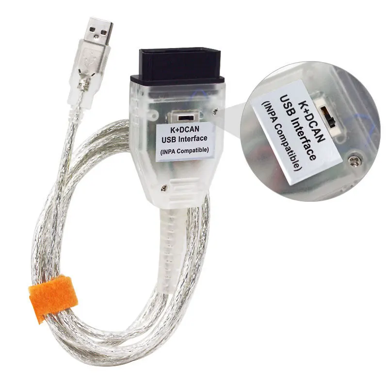 

INPA USB Cable for OBD2 Scanner K+DCAN RL OBD2 Cable For BMW OBDII Car Diagnostic Cable Adapter OBDII Automotive Scanner Tools
