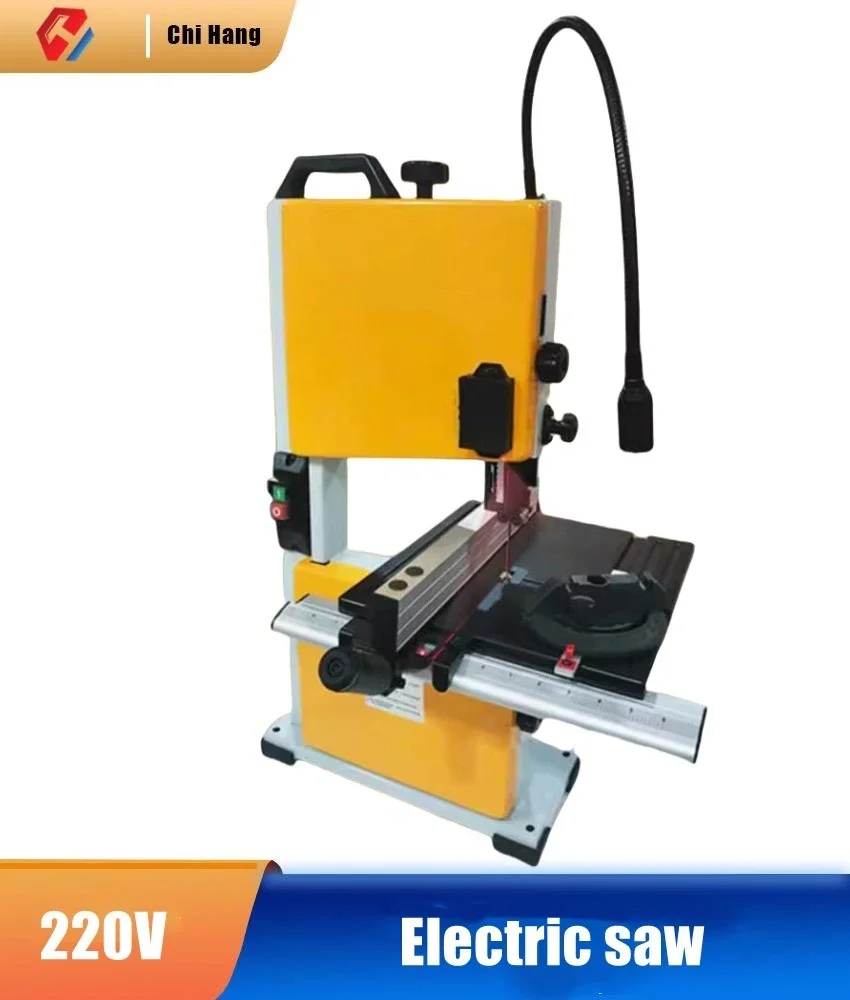 Woodworking Belt Small Band Saw Machine Jigsaw Machine Vertical Cutting Saw Machine Horizontal Line Household Metal Jigsaw